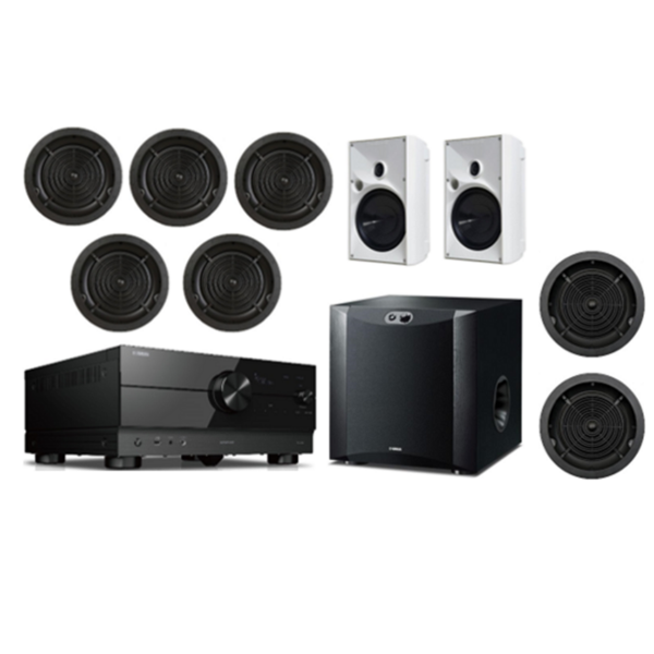 5.1 Surround Sound System With Two Additional Zones #3 White